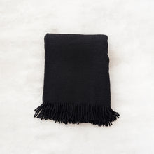 Load image into Gallery viewer, Wool Boucle Throw in Black
