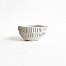 Load image into Gallery viewer, Carved Matcha Bowl in Pearl