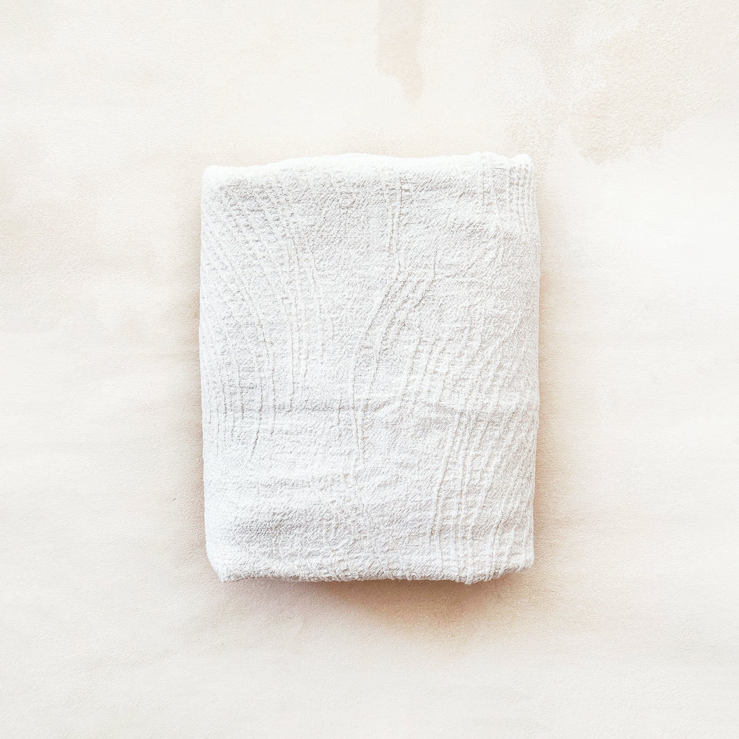 Linen Throw in Cream