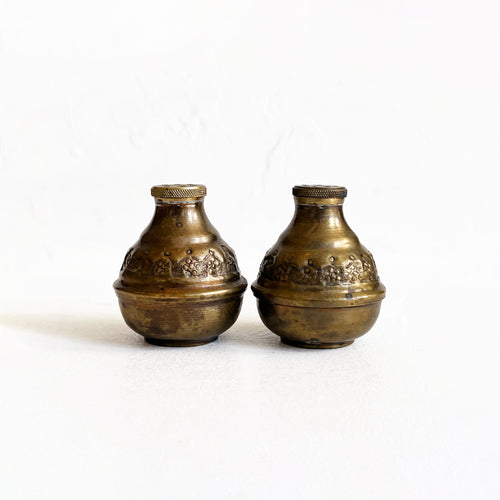 Vintage Brass Salt and Pepper Shaker