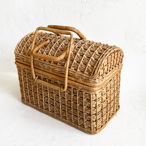 Vintage Rattan Lunch Box