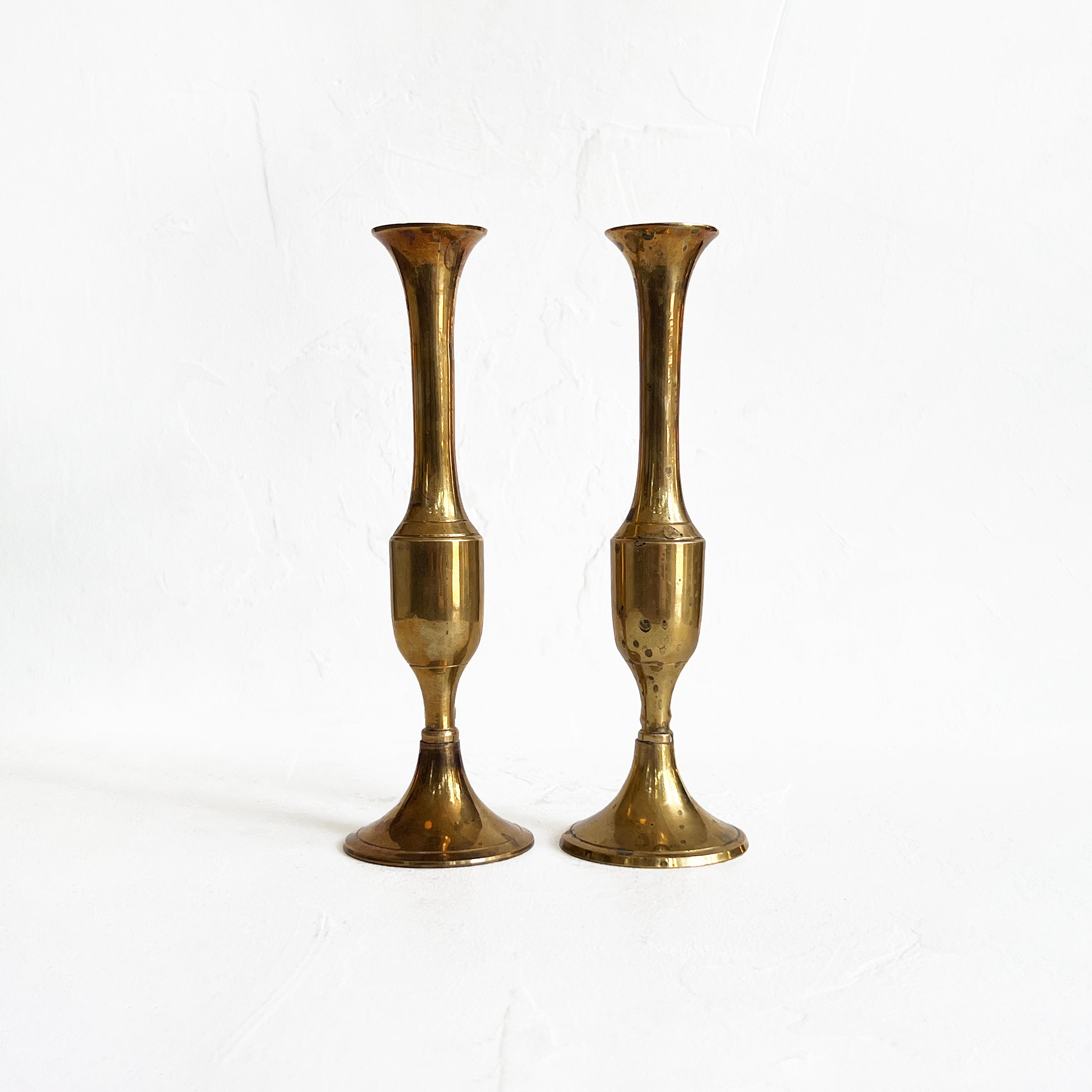 Vintage Brass Candle Stick Holder Set