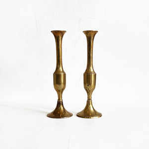 Vintage Brass Candle Stick Holder Set