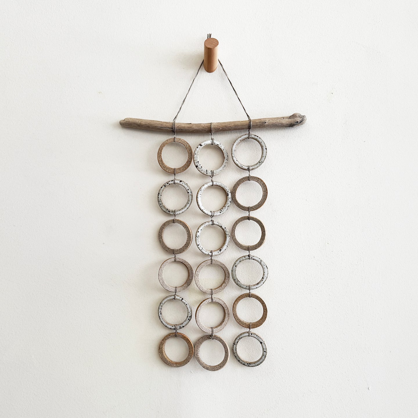 Circle Stoneware Wall Hanging in Quail
