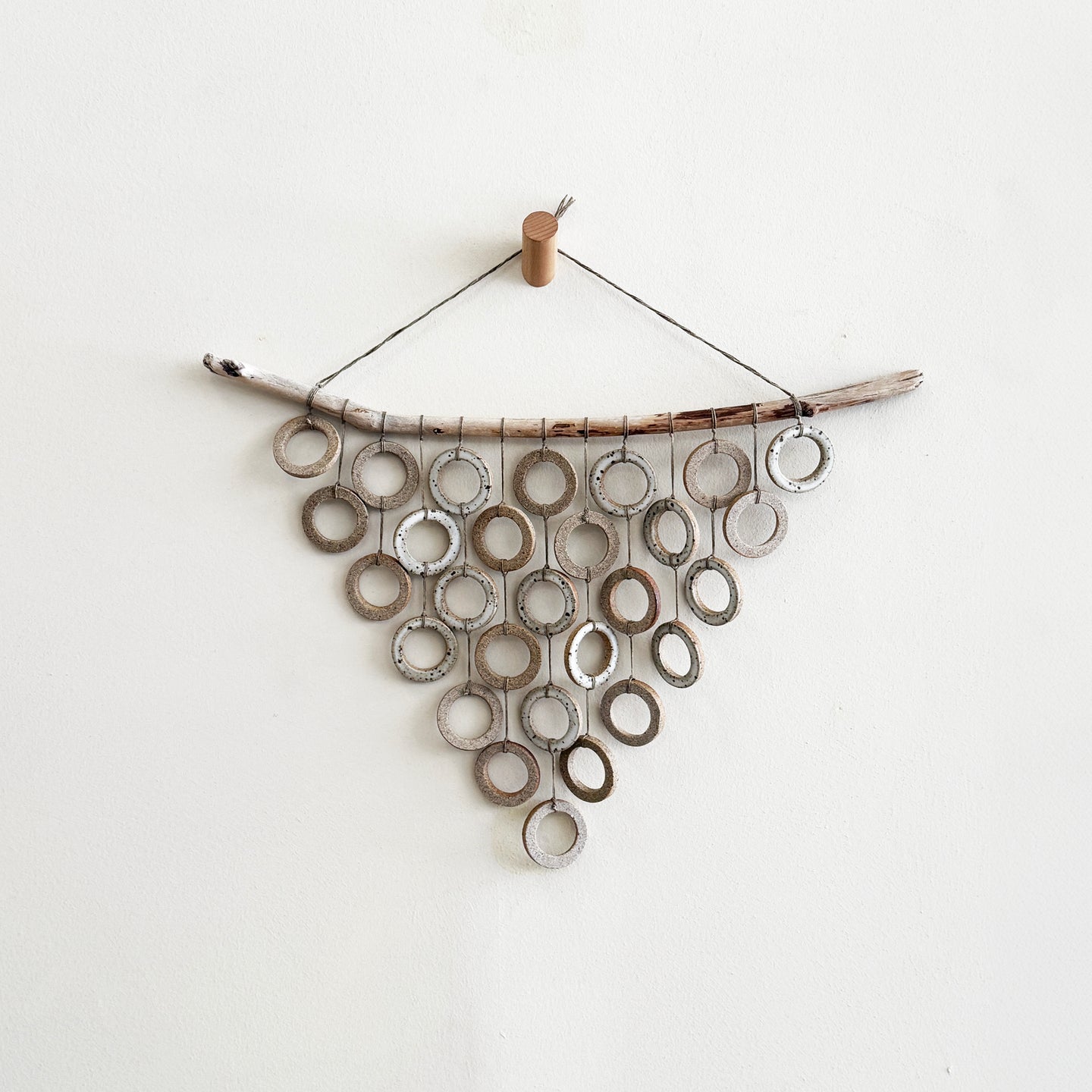 Circle Stoneware Wall Hanging in Quail
