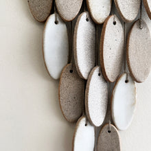 Load image into Gallery viewer, Small Petal Stoneware Wall Hanging in Shell
