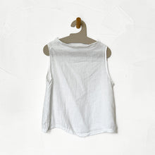 Load image into Gallery viewer, Sleeveless Linen Blouse in White