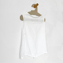 Load image into Gallery viewer, Sleeveless Linen Blouse in White