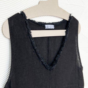 Fringed Dress in Black