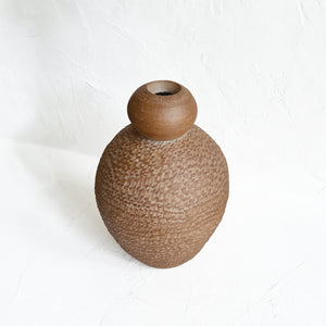 Large Coiled Vase in Light Brown