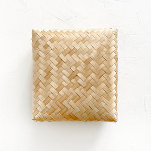 Vintage Bamboo Lidded Box