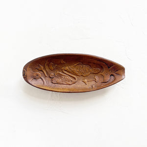 Vintage Carved Fish Tray