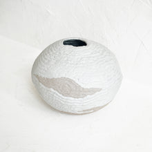 Load image into Gallery viewer, Wide Coiled Vase in Cream and Brown