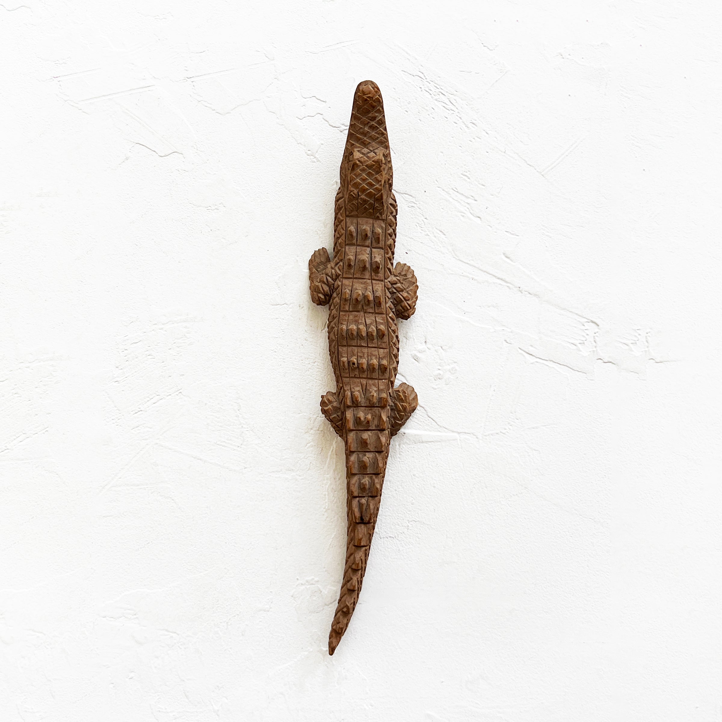 Vintage African Carved Crocodile