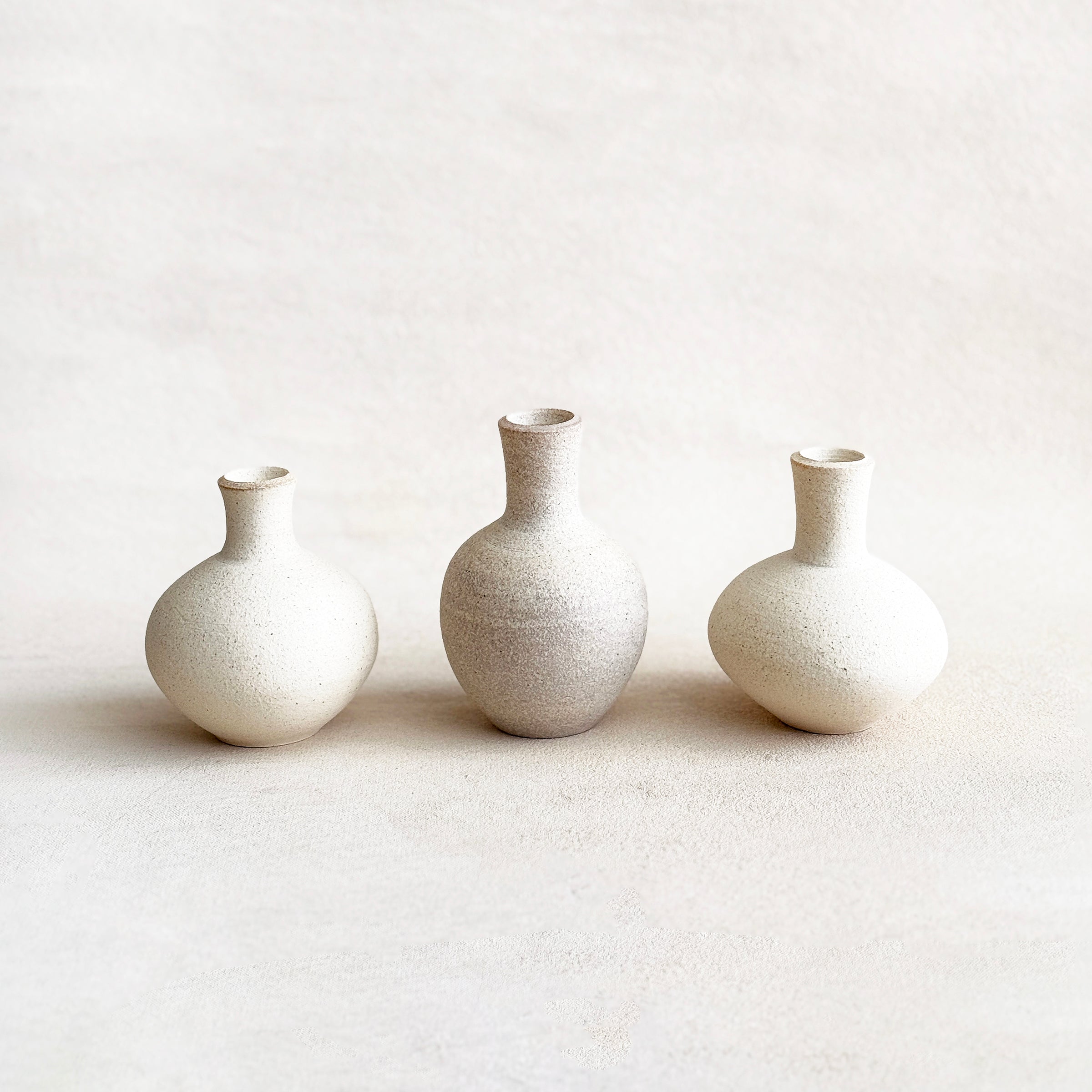 Unglazed Bud Vase in Bone