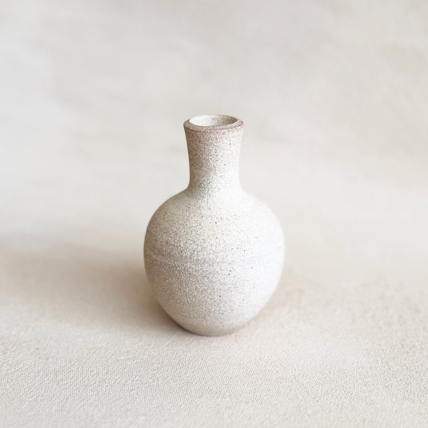 Unglazed Bud Vase in Bone