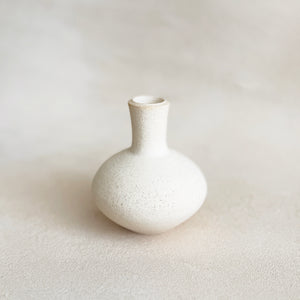 Unglazed Bud Vase in Bone