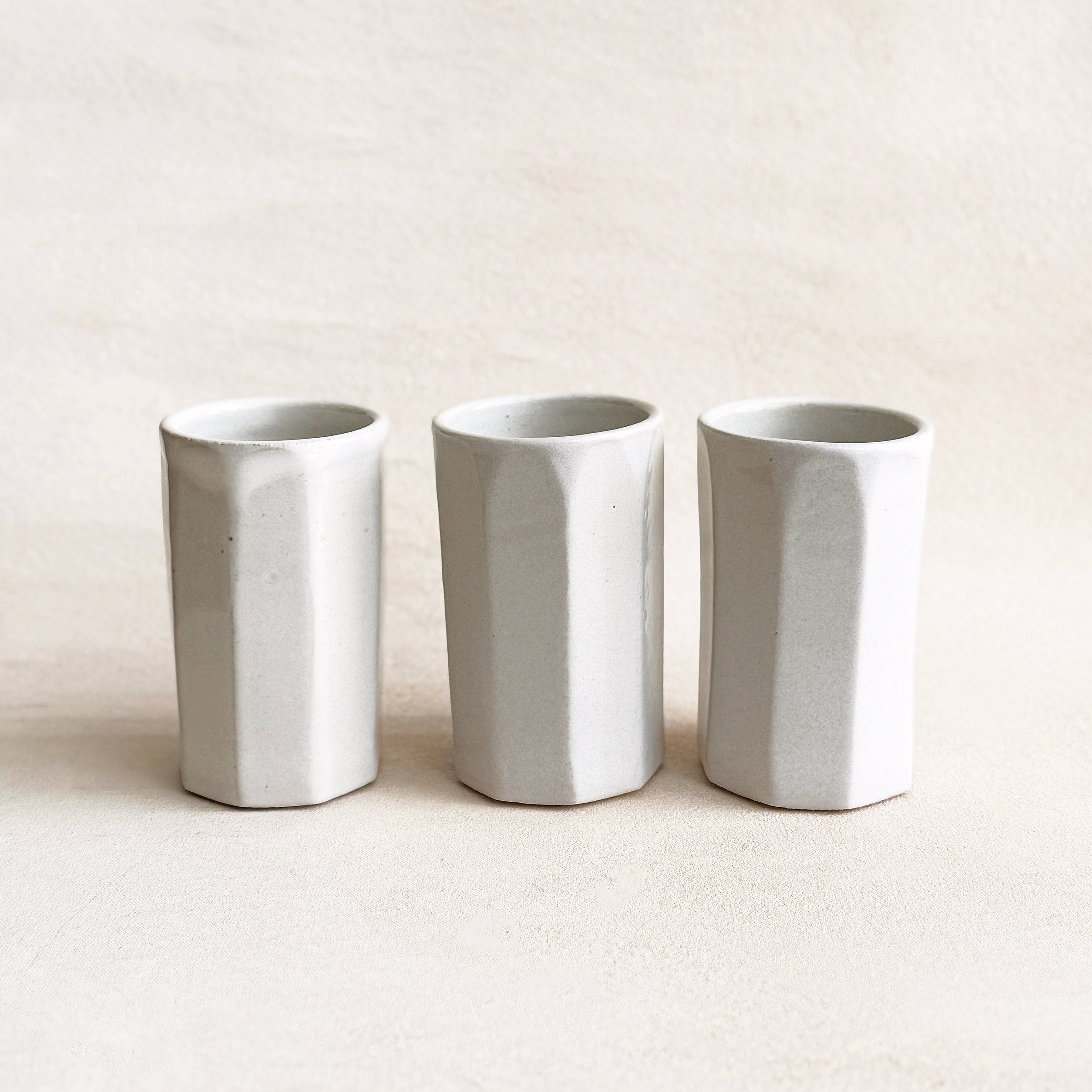 Faceted Tumbler in Pearl