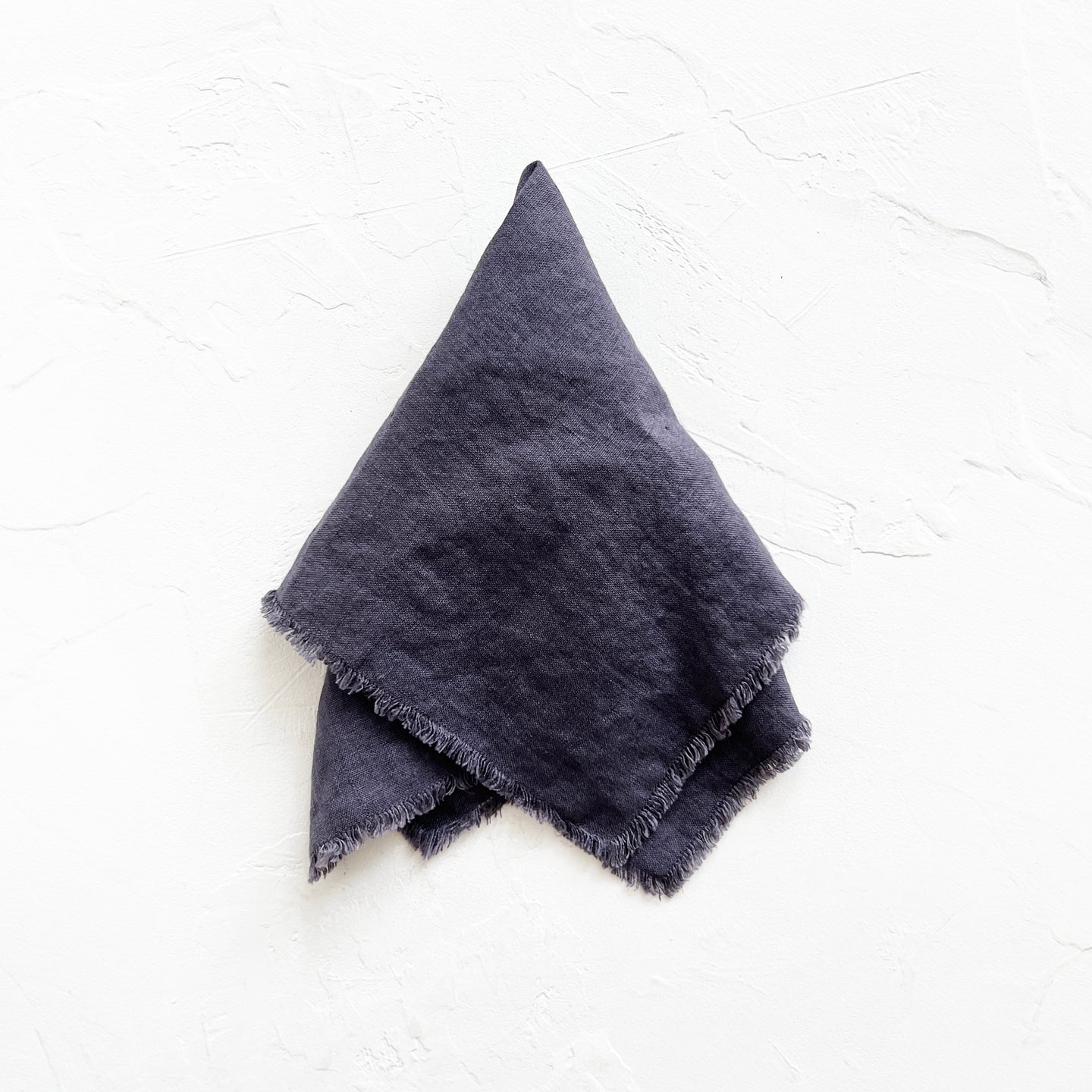 Linen Napkins with Fringe in Dark Grey