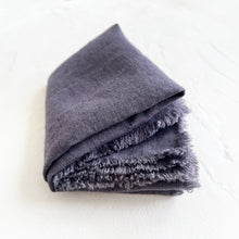 Load image into Gallery viewer, Linen Napkins with Fringe in Dark Grey