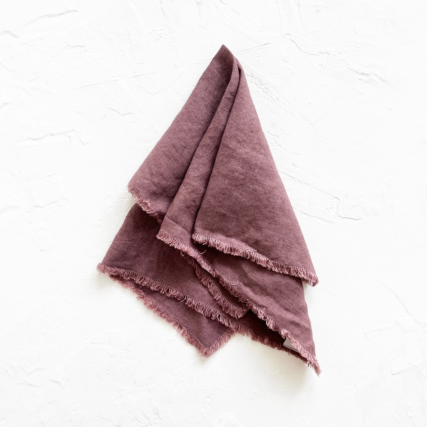 Linen Napkins with Fringe in Ashes of Roses