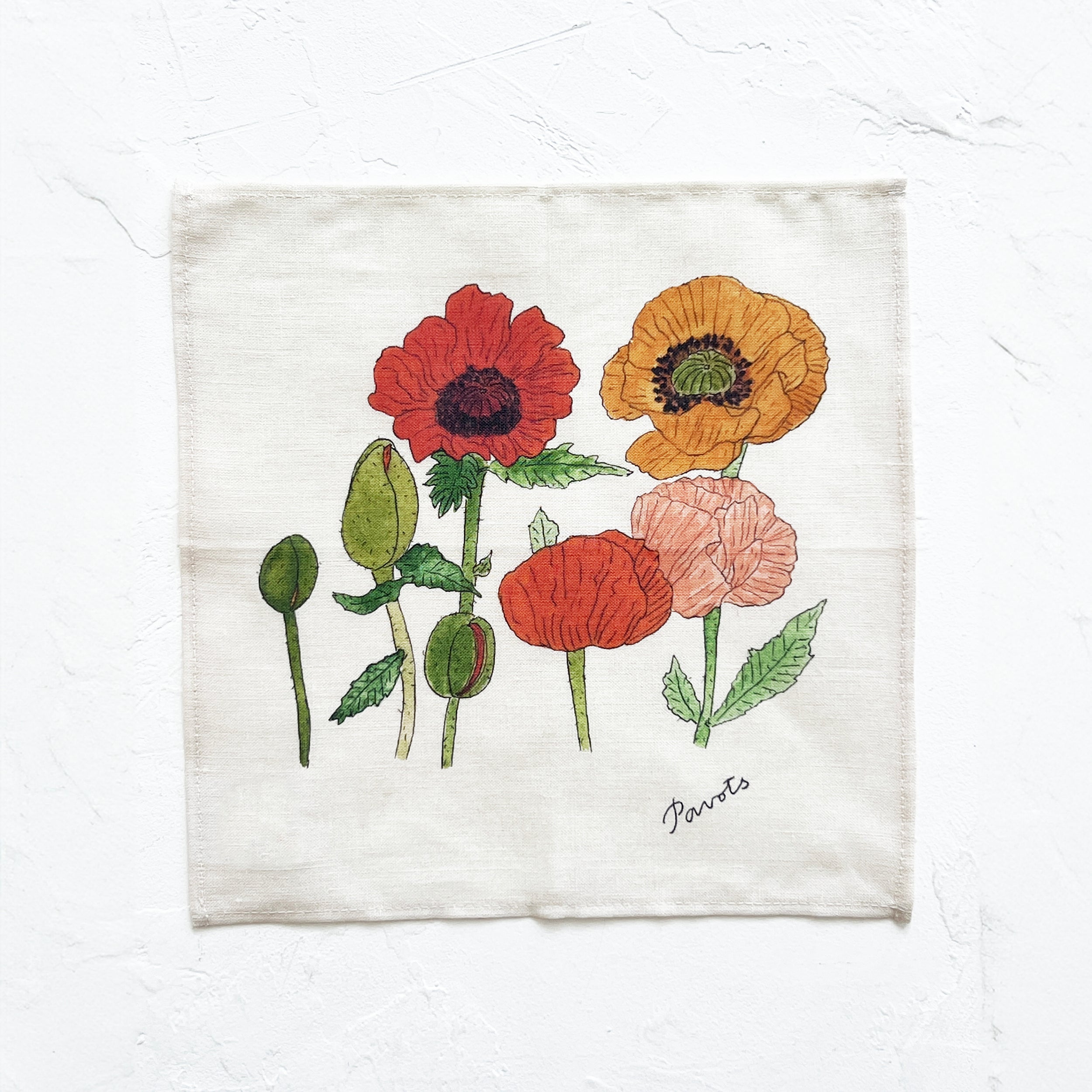 Isabelle Boinot Handkerchief in Poppy