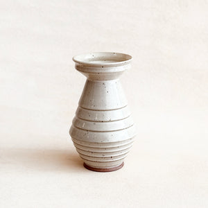 Tulip Ripple Vase in Buttermilk