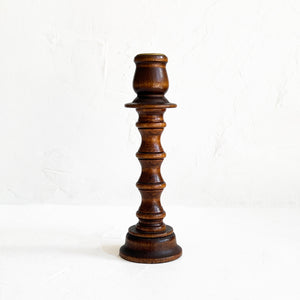 Vintage Wood Candle Holder