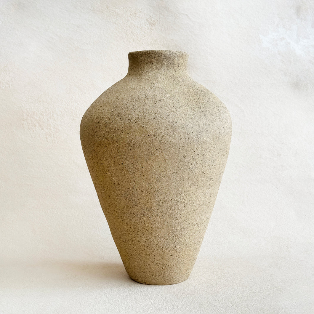 Large Gathered Earth Vase