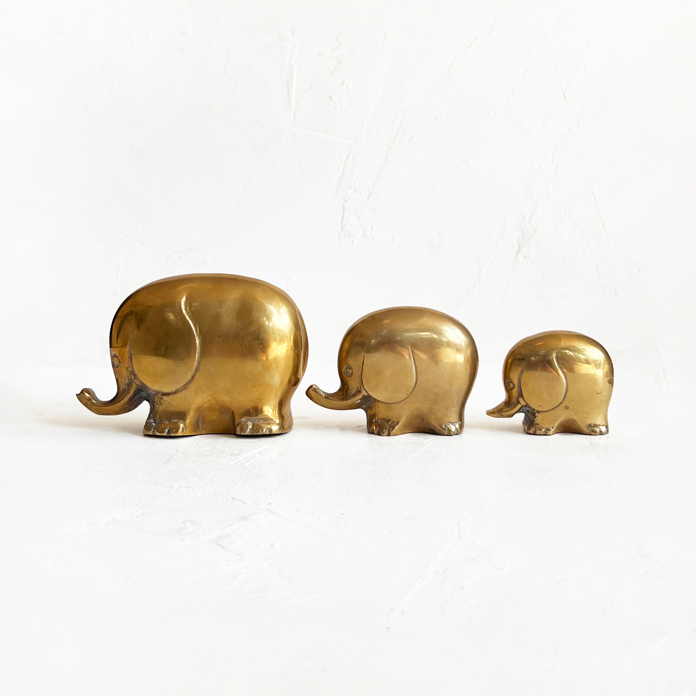 Vintage 1960s Brass Elephant