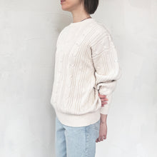 Load image into Gallery viewer, Vintage Cream Varsity Sweater