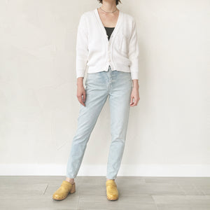 White Cotton Cardigan