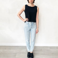 Load image into Gallery viewer, Vintage Black Silk Tank