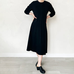 Vintage Black Cotton Dress