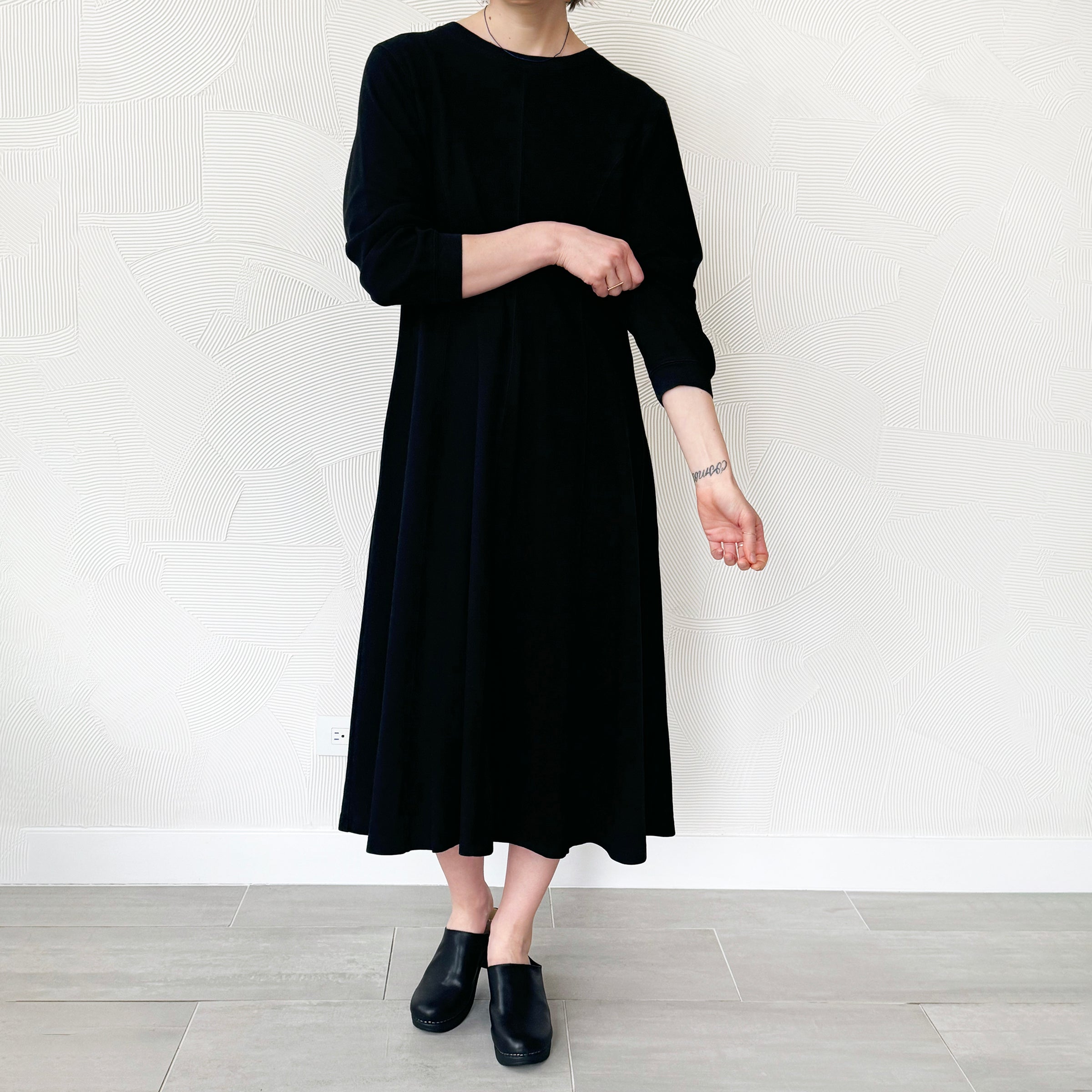 Vintage Black Cotton Dress