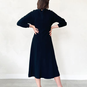 Vintage Black Cotton Dress