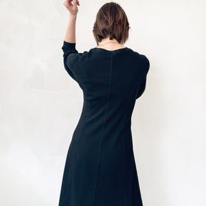 Vintage Black Cotton Dress