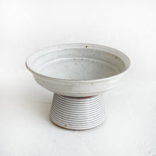 Load image into Gallery viewer, Tall Pedestal Bowl in Buttermilk White