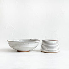 Load image into Gallery viewer, Tall Pedestal Bowl in Buttermilk White