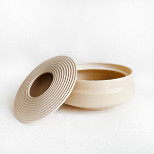 Lidded Vessel in Warm White