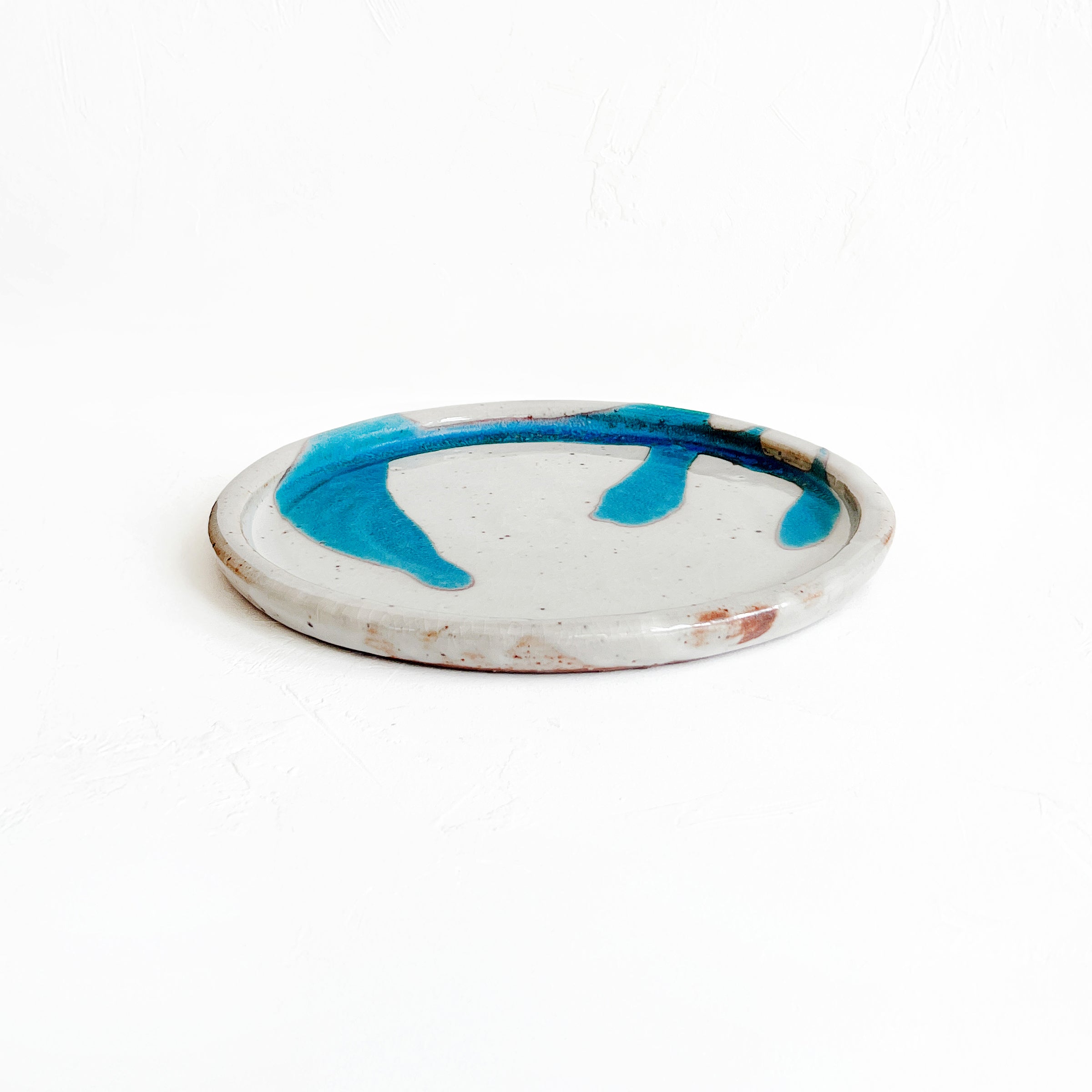Large Serving Platter in Peacock Blue