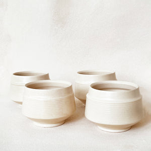Ceramic Cups in Eggshell