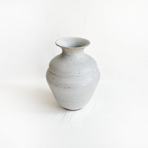 Large Studio Vase in Matte White