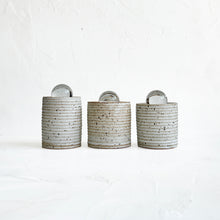 Load image into Gallery viewer, Cylinder Glass Orb Vessel in Lined Quail
