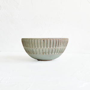 Carved Salad Bowl in Seafoam