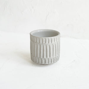 Carved Cortado Cup in Pearl