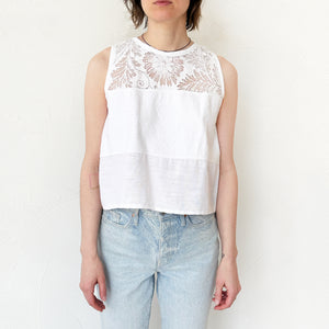 Tiered Embroidered Tank Top