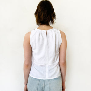 Tiered Embroidered Tank Top