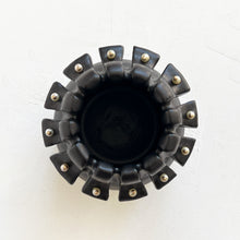 Load image into Gallery viewer, Carved Vase in Satin Black