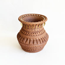Load image into Gallery viewer, Carved Vase in Red Stoneware